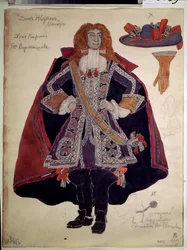 Projekt kostiumu do sztuki Dom Juan Moliera (Jean Baptiste Poquelin