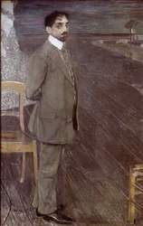Portret Michaiła Kuźmina, 1910 (tempera i pastel na płótnie)