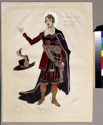 Projekt kostiumu do opery „Le guest de pierre” Aleksandra Dargomyjskiego (1813-1869) (projekt kostiumu do opery Kamienny gość A.Dargomyzhsky