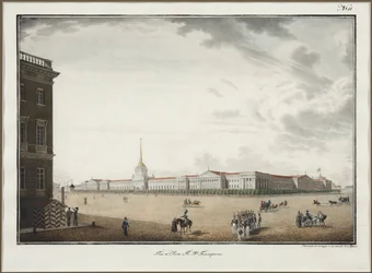 Admiralicja w Petersburgu - Aleksander Pawłowicz Bryulłow (1798-1877). litografia, akwarela