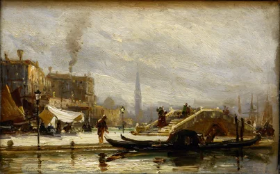 Wenecja w pobliżu dworca kolejowego. Południe par Bogolyubov (Bogolioubov), Aleksiej Pietrowicz (1824-1896)