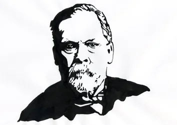 Portret Louisa Pasteura (1822-1895), angielskiego chemika i mikrobiologa