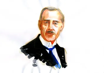 Portret francuskiego fizyka Maurice de Broglie (1875-1960) (francuski fizyk Maurice de Broglie)