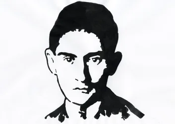 Portret praskiego pisarza Franza Kafki (1883-1924) (Portret niemieckojęzycznego pisarza powieści Franza Kafki)