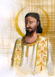 Przedstawienie proroka Mani (Manesa) założyciela manicheizmu (216-276) (portret proroka Mani i założyciela manicheizmu) Ilustracja: Alessandro Lonati