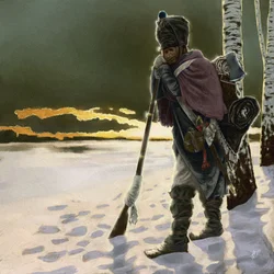Wycofujący się piechur podczas rosyjskiej kampanii 1812 r., 2018 r.