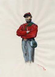 Drugie Cesarstwo (1852-1870): zjednoczenie Włoch (Risorgimento), ochotnik armii Garibaldiańskiej znany jako bojownik „czerwonej koszuli” w sprawie Giuseppe Garibaldiego (1807-1882) we Włoszech