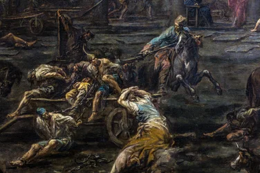 Przybycie i przesłuchanie niewolników galerowych w więzieniu w Genui