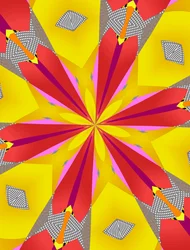 kwiaty #109,2019, (media mieszane)