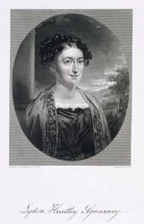 Lydia Huntley Sigourney (1791-1865), grawerowana przez Burta