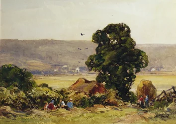 Sianokosy (akwarela na papierze)