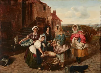 Rybaczki z East Lothian (olej na pokładzie)