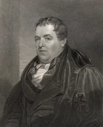 Sir John Leslie, rycina H. Cooka, z „Narodowej Galerii Portretów, tom III”, wydana ok. 1835