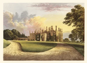 Dom Eggesford, Devon, Anglia. ,1880 (grawerowanie)