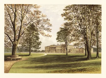 Pałac Hamiltona, Lanarkshire, Szkocja. ,1880 (grawerowanie)