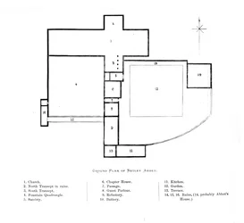 Plan terenu opactwa Netley, 1897