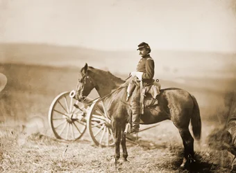 Aide-de-Camp wojny secesyjnej na koniu