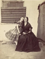 Pani Greenhow i córka, uwięziona na Starym Kapitolu w Waszyngtonie, 1862.