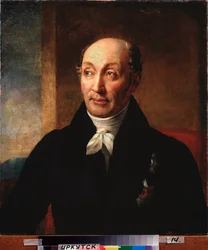 Portret sekretarza stanu hrabiego Michaiła Speranskiego (1772-1839) (Portret sekretarza stanu hrabiego Michaiła Speranskiego) - Obraz Aleksandra Grigoriewicza Varnka (1782-1843), olej na płótnie