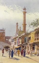 Ulica w Delhi, patrząc w stronę Jumma Musjid