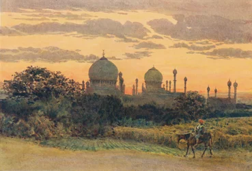 Zachód słońca za Ibrahimem Rozą, Bijapur, ok. 1880 1905.