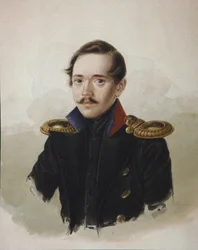Portret poety Michaiła Lermontowa 1814-1841, 1839