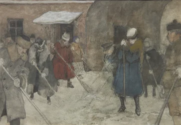 Odśnieżanie, ok. 1921