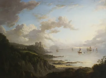 Zamek Culzean od północy z Ailsą Craig, ok.1816