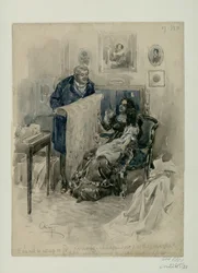 Pierre w rodzinie. Epilog. Ilustracja do powieści Lwa Tołstoja Wojna i pokój, 1911-1912.