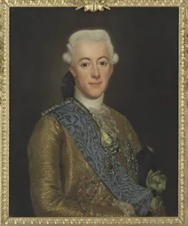 Gustaw III roi de Suede - Portret króla Szwecji Gustawa III (1746-1792), autorstwa Roslina, Aleksandra (1718-1793). olej na płótnie