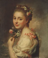 Marie Suzanne Giroust Roslin (1734-1772), francuska malarka i pastelistka, żona artysty - Marie-Suzanne, żona artysty, autorstwa Alexandra Roslina (1718-1793)