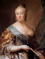 Portret Elżbiety Pietrownej (1709-1762), Cesarzowej Rosji pod imieniem Elżbiety Iere, córki Piotra Wielkiego. Obraz Aleksandra Roslina (1718-1793) XVIII-wieczne Muzeum Ermitażu, Sankt Petersburg - Portret Elżbiety Pietrownej (1709-1
