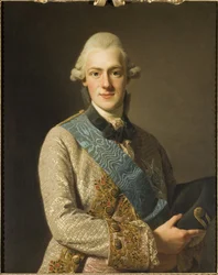 Prince Frederic Adolphe de Suede - Portret księcia Fryderyka Adolfa Szwecji (1750-1803), księcia Oestergoetland, autorstwa Roslin, Alexander (1718-1793). olej na płótnie
