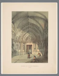 Bergportaal van Sint-Servaasbasiliek te Maastricht Kruchta kościoła św Servais, w Maestricht (tytuł na obiekcie) Starożytne zabytki architektury od XI do XIII wieku w Limburgii (tytuł serii)
