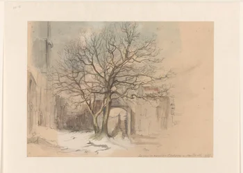 Dwór Sint Antoniusklooster w Maastricht, zimą