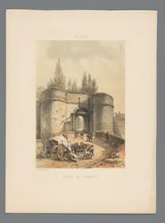 Tongersepoort w Maastricht Porte de Tongres (tytuł na obiekcie) Monuments de Maastricht (tytuł serii)