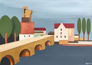 Geometryczne miasteczko nad rzeką