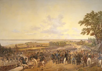 Król Szwecji Karol XIV Johan (1763-1844) Wizyta w śluzach w Berg w 1819, 1856