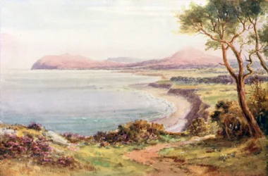 Killiney Bay i Bray Head (kolorowa litografia)