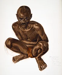 Masua, Tike-Tik (Arebi) Haut Ouelle, z Rysunki i obrazy Afryki, wykonane podczas wyprawy Citroen Center Africa, druga misja Haardt Audouin-Dubreuil, wyd. Paryż, 1927 (kolor świeci