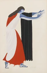 Projekt kostiumu do sztuki Siedmiu przeciw Tebom Ajschylosa, 1925