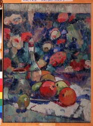 „Nature morte” Obraz Aleksandry Aleksandrownej Exter (1882-1949) 1909-1910 Państwowe Muzeum Historii i Sztuki Serpouchow