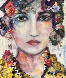 Fantazyjny portret kwiatowy