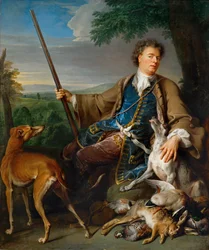 Portret artysty jako myśliwego, ok. 1699 (obraz na płótnie)