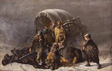 Przymusowy postój, 1855 (olej na płótnie)
