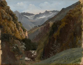 Wysokogórska dolina w Alpach Berneńskich
