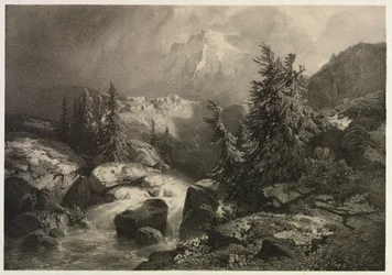 Burza w Alpach.