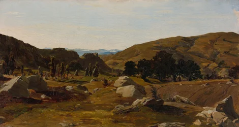 Krajobraz w pobliżu Chiusi, Toskania, 1841.