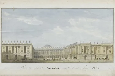 Projekt elewacji Pałacu Wersalskiego od strony wejścia, 1811-1813.