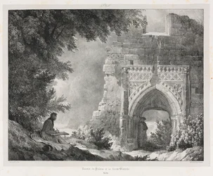 Malownicze i romantyczne podróże w Starej Francji: Ruiny Pałacu Białej Królowej, 1824.